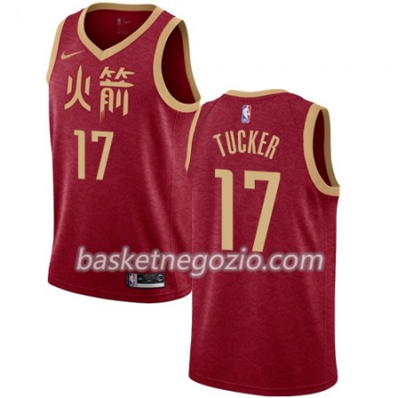 Canotte Uomo Houston Rockets PJ Tucker 17 2018-19 Nike City Edition Rosso Swingman